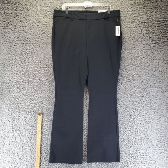 Old Navy Pants Womens 14 Black High-Rise Pixie Flare Full-Length *NWT* - Picture 1 of 12